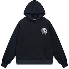 Letter Cross Pattern Hoodie #B06