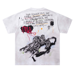 Washed Distressed Rhinestone Tee
