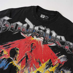 Fight Scene Pattern T-shirt #G6182