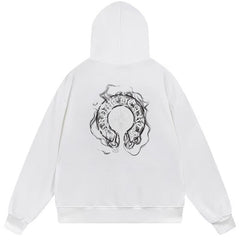 Letter Cross Pattern Hoodie #B95