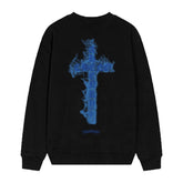Letter Cross Pattern Sweatshirt #D10