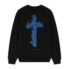 Letter Cross Pattern Sweatshirt #D10