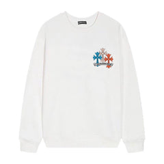 Letter Cross Pattern Sweatshirt #D29