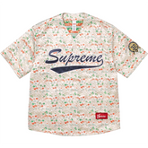 Floral Jacquard Baseball Jersey