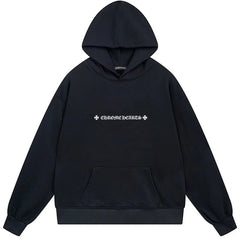 Letter Cross Pattern Hoodie #B50