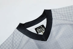 'Grey Stripes' Mesh Jersey