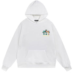 Letter Cross Pattern Hoodie #B100