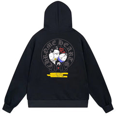 Letter Cross Pattern Hoodie #B97