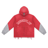 Embroidered Zipper Hoodie #R6097