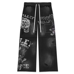 Letter Pattern Pants #V8298