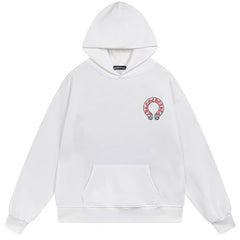 Letter Cross Pattern Hoodie #B57