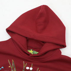 Spider Web Print Gothic Punk Hoodie-Brown #144