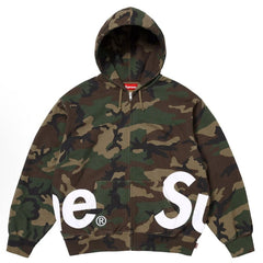 Big Logo Zip Up Hooded Sweatshirt 'Woodland Camo'