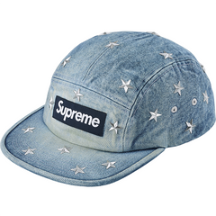 Stars Studded Denim Camp Cap