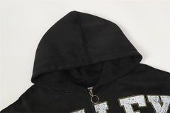 Letter Pattern Hoodie #V3446