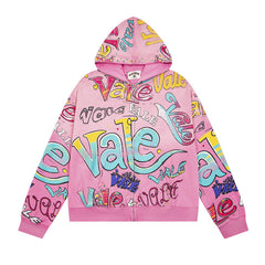 Letter Pattern Hoodie #VA01