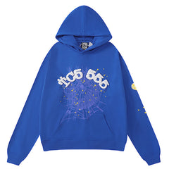 Spider Web Hoodie-Blue #8206