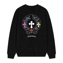 Letter Cross Pattern Sweatshirt #D40