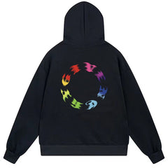 Letter Cross Pattern Hoodie #B60
