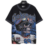 Skull Baseball Player Pattern T-shirt #G6223