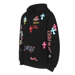 CH Letter Cross Pattern Hoodie #L3190
