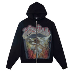 Black Rhinestone Hoodie