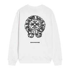 Letter Cross Pattern Sweatshirt #D12
