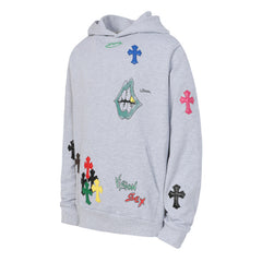 CH Letter Cross Pattern Hoodie #L3107