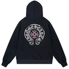 Letter Cross Pattern Hoodie #B85