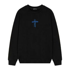 Letter Cross Pattern Sweatshirt #D10