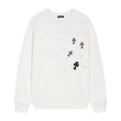Letter Cross Pattern Sweatshirt #D01