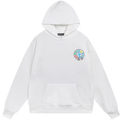 Letter Cross Pattern Hoodie #B69