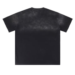 Letter Print Washed Distressed T-Shirt