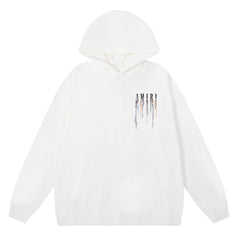 PRINTING PAINT DRIP POPOVER HOODIE