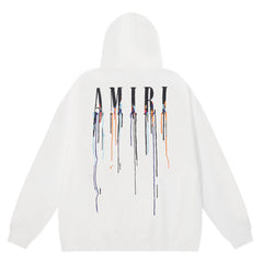 PRINTING PAINT DRIP POPOVER HOODIE