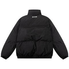 colorful laser stand collar down jacket