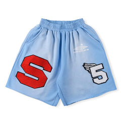 Cut Sweatshort Vintage Blue