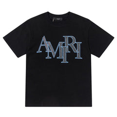 Letter Logo Print Cotton T-Shirt