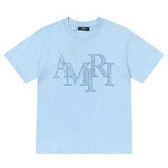 Letter Logo Print Cotton T-Shirt