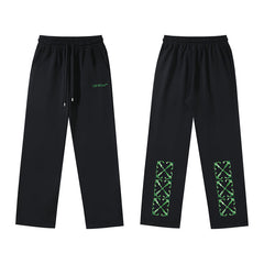 Arrow Printed Trousers Straight Loose Casual Pants #1068