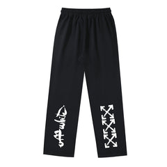 Arrow Printed Trousers Straight Loose Casual Pants #1069