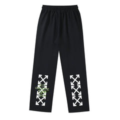 Arrow Printed Trousers Straight Loose Casual Pants #1072