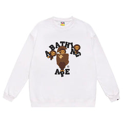 Head Cartoon Baby Milo Print Sweatshirt