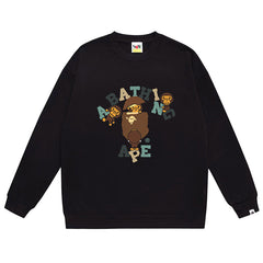 Head Cartoon Baby Milo Print Sweatshirt