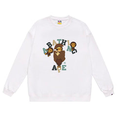 Head Cartoon Baby Milo Print Sweatshirt