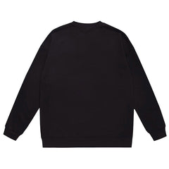 Head Flame Print Crew Neck Sweatshirt