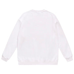Head Flame Print Crew Neck Sweatshirt
