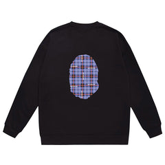 Head Plaid Pattern Print Sweatshirt