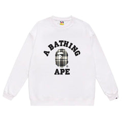 Head Plaid Pattern Print Sweatshirt