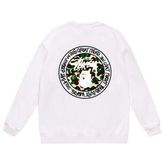 Letter Print Crew Neck Sweatshirt